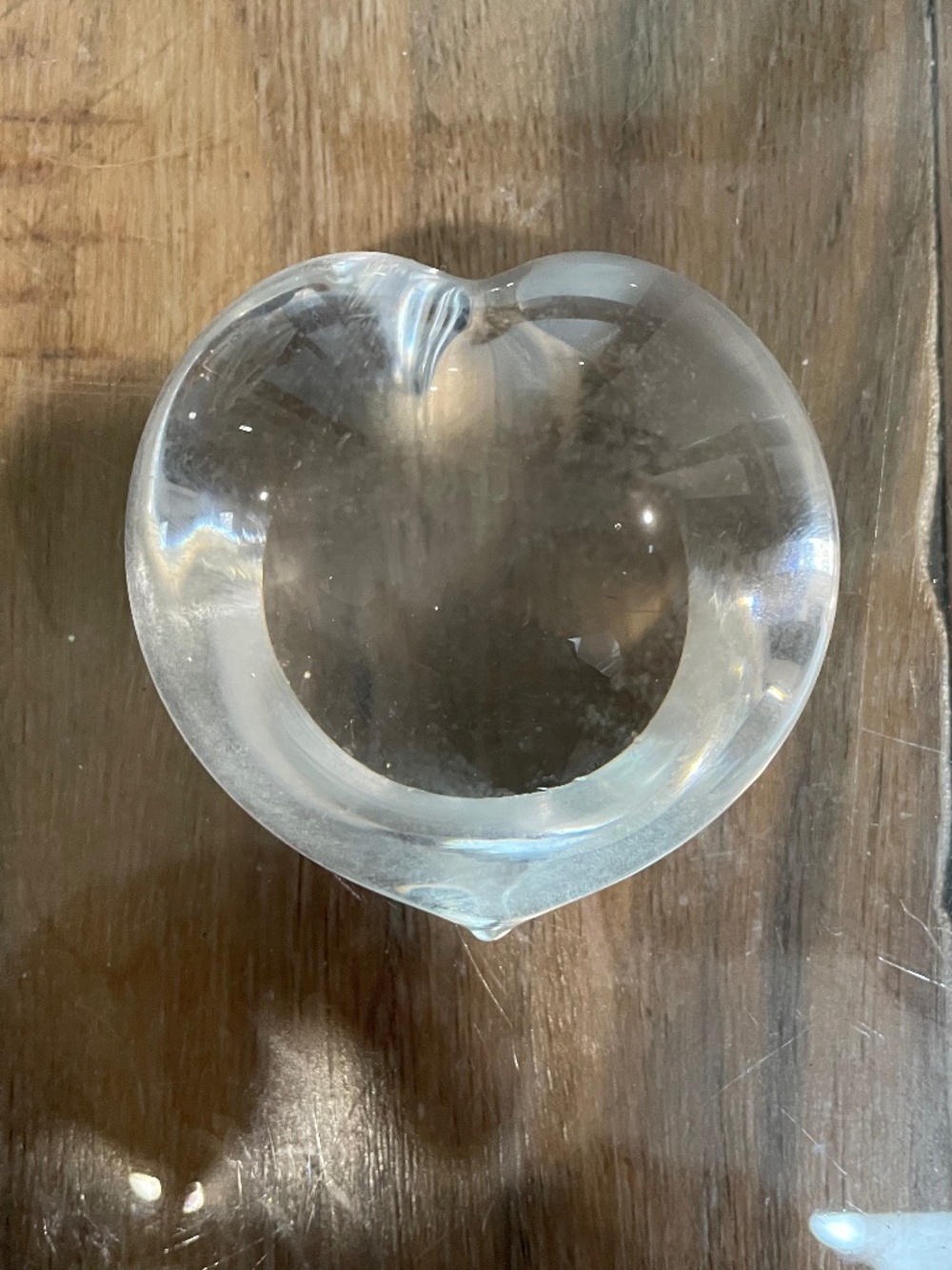 New Glass Heart Paperweight